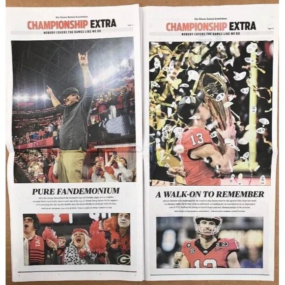 2023 UGA Georgia Bulldogs National Championship 16 Page Edition Newspaper -*New* - Picture 5 of 5